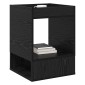 vidaXL End Table 2 τμχ. Μαύρη Οξυά 40 x 40 x 56 εκ. Επεξεργασμένο Ξύλο