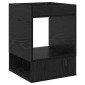 vidaXL End Table 2 τμχ. Μαύρη Οξυά 40 x 40 x 56 εκ. Επεξεργασμένο Ξύλο