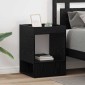 vidaXL End Table 2 τμχ. Μαύρη Οξυά 40 x 40 x 56 εκ. Επεξεργασμένο Ξύλο