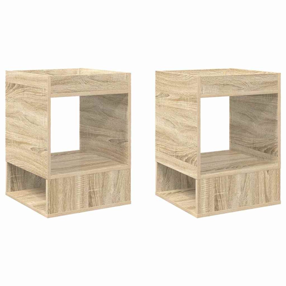 vidaXL End Table 2 τμχ. Δρύς Sonoma 40 x 40 x 56 εκ.