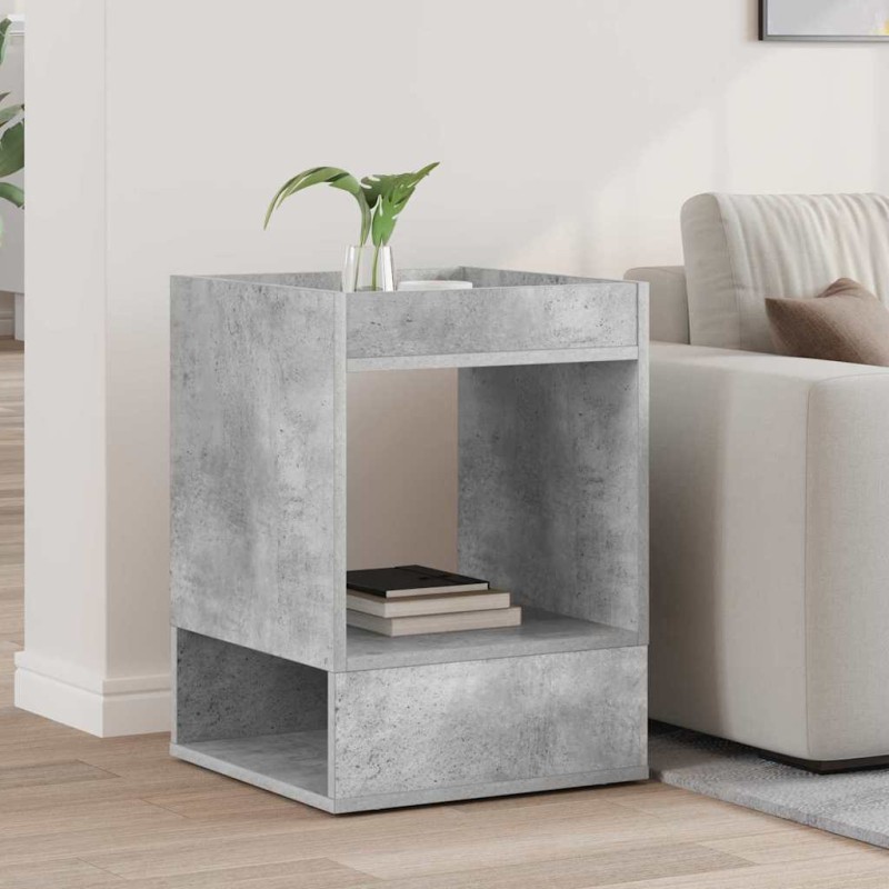 vidaXL End Table Σκυρόδεμα Γκρι 40 x 40 x 56 εκ. Επεξεργασμένο Ξύλο