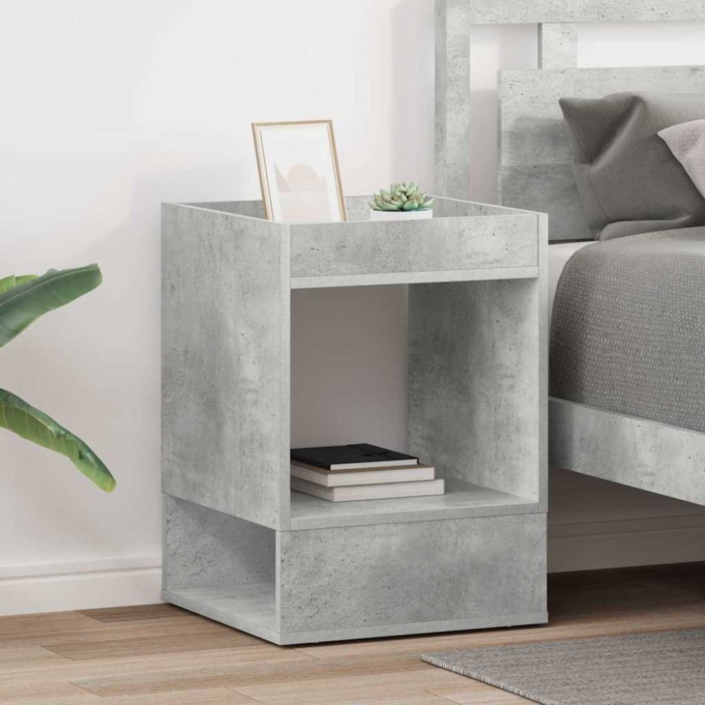 vidaXL End Table 2 τμχ. Σκυρόδεμα Γκρι 40 x 40 x 56 εκ.