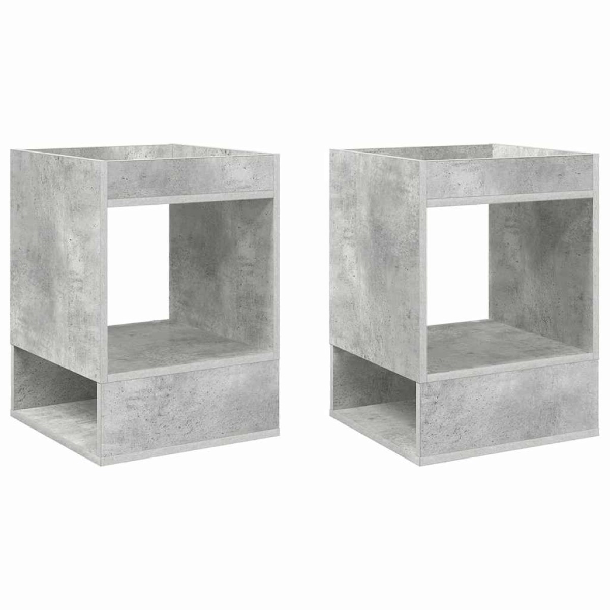 vidaXL End Table 2 τμχ. Σκυρόδεμα Γκρι 40 x 40 x 56 εκ.