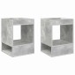 vidaXL End Table 2 τμχ. Σκυρόδεμα Γκρι 40 x 40 x 56 εκ.