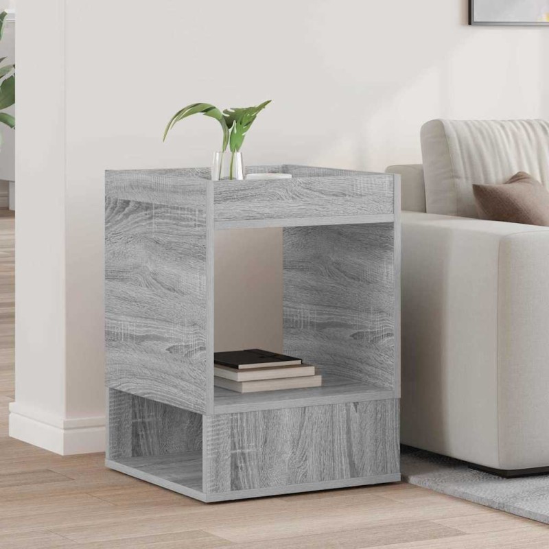 vidaXL End Table Γκρίζο Σονομα 40 x 40 x 56 εκ. Επεξεργασμένο Ξύλο