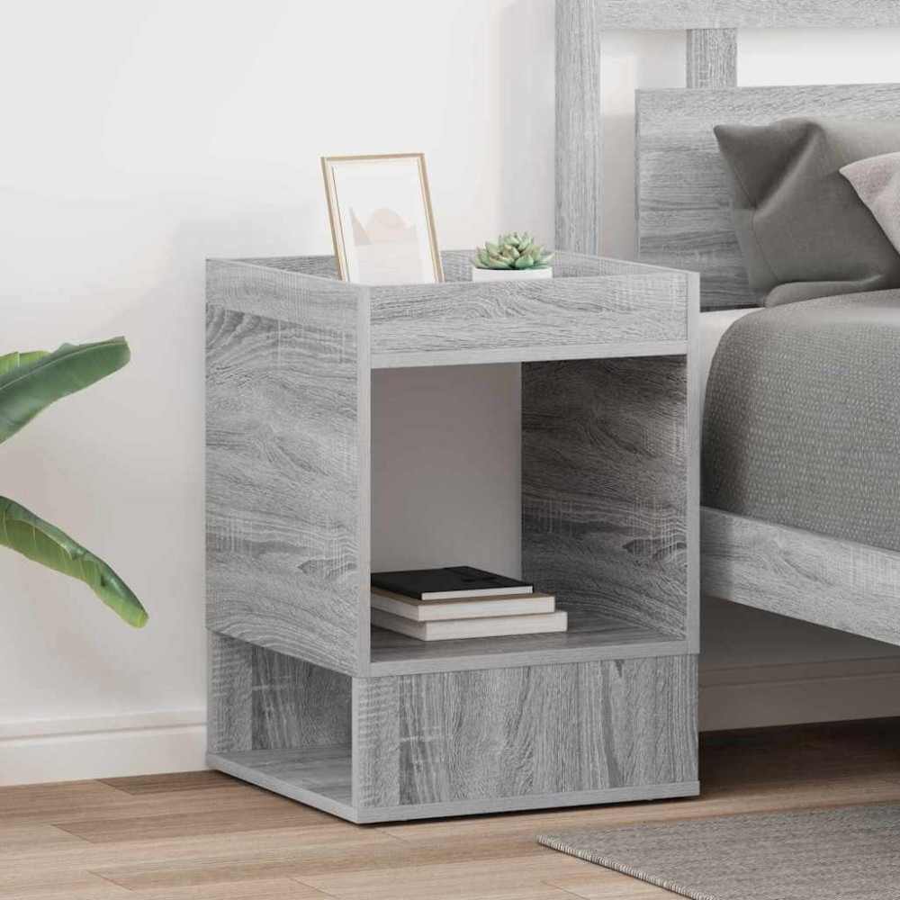 vidaXL End Table 2 τμχ. Γκρίζο Σονομα 40 x 40 x 56 εκ.