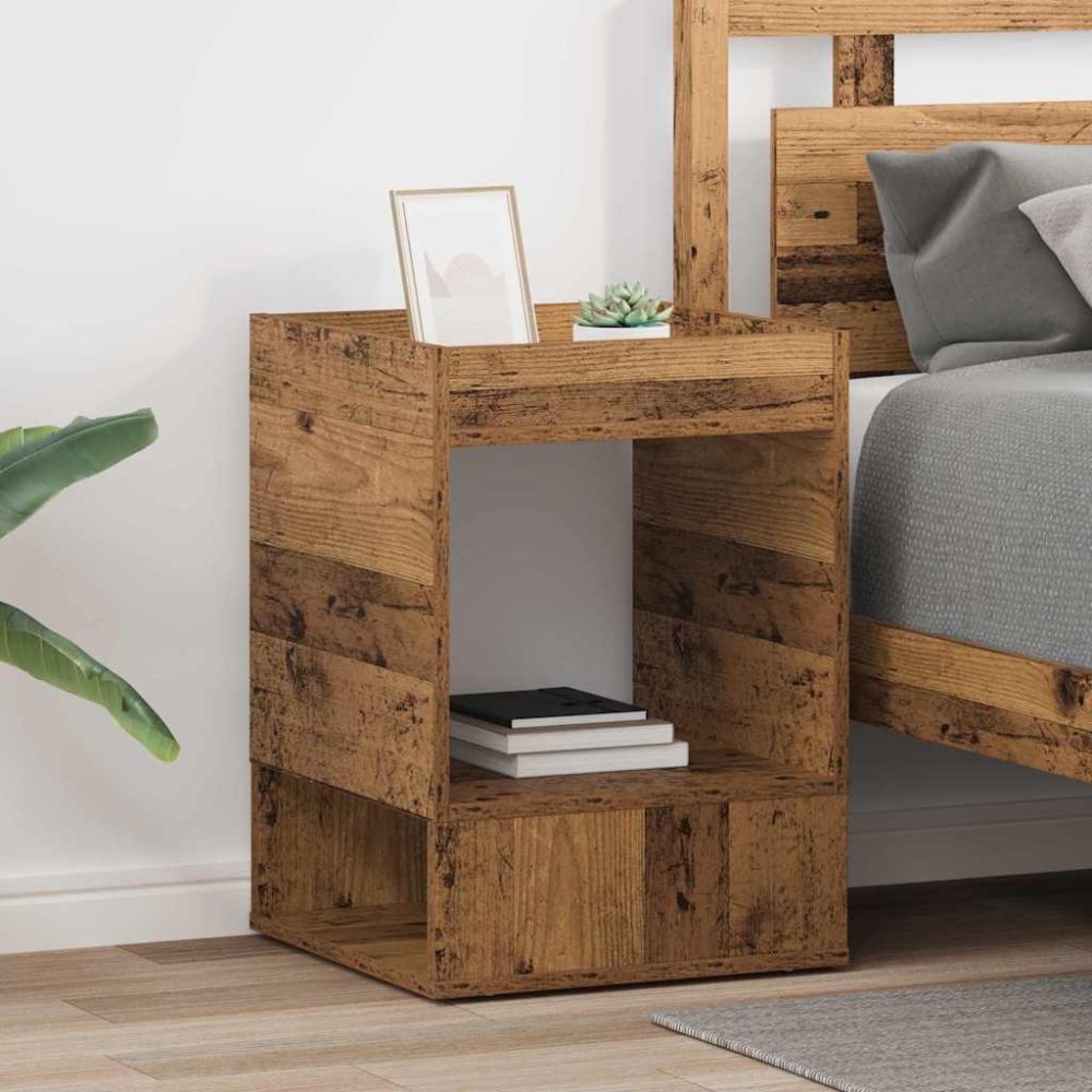vidaXL End Table 2 τμχ. Παλιό ξύλο 40 x 40 x 56 εκ. Επεξεργασμένο Ξύλο
