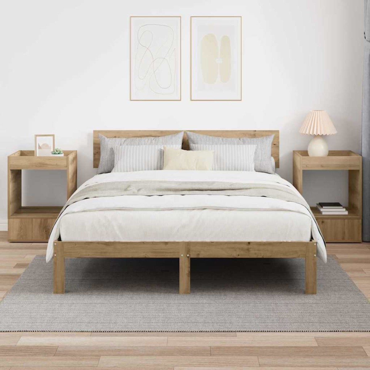 vidaXL End Table 2 τμχ. Artisan Oak 40 x 40 x 56 εκ.