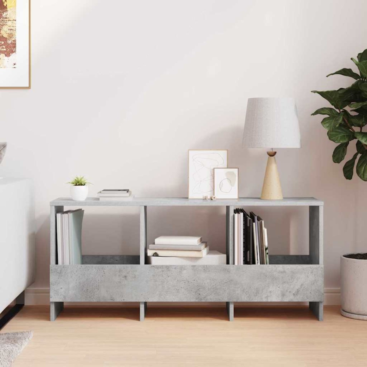vidaXL Ράφι Περιοδικών Σκυρόδεμα Γκρι 102 x 30 x 45 εκ.