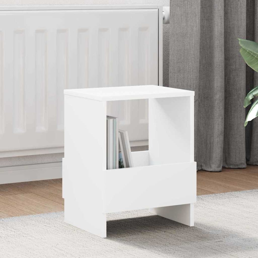 vidaXL Ράφι Περιοδικών Λευκό 35 x 30 x 45 εκ.