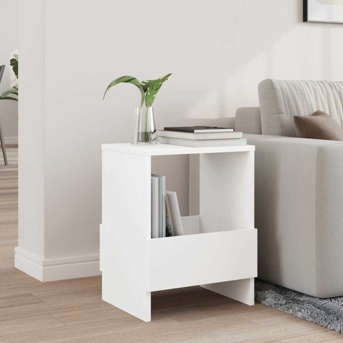 vidaXL Ράφι Περιοδικών Λευκό 35 x 30 x 45 εκ.
