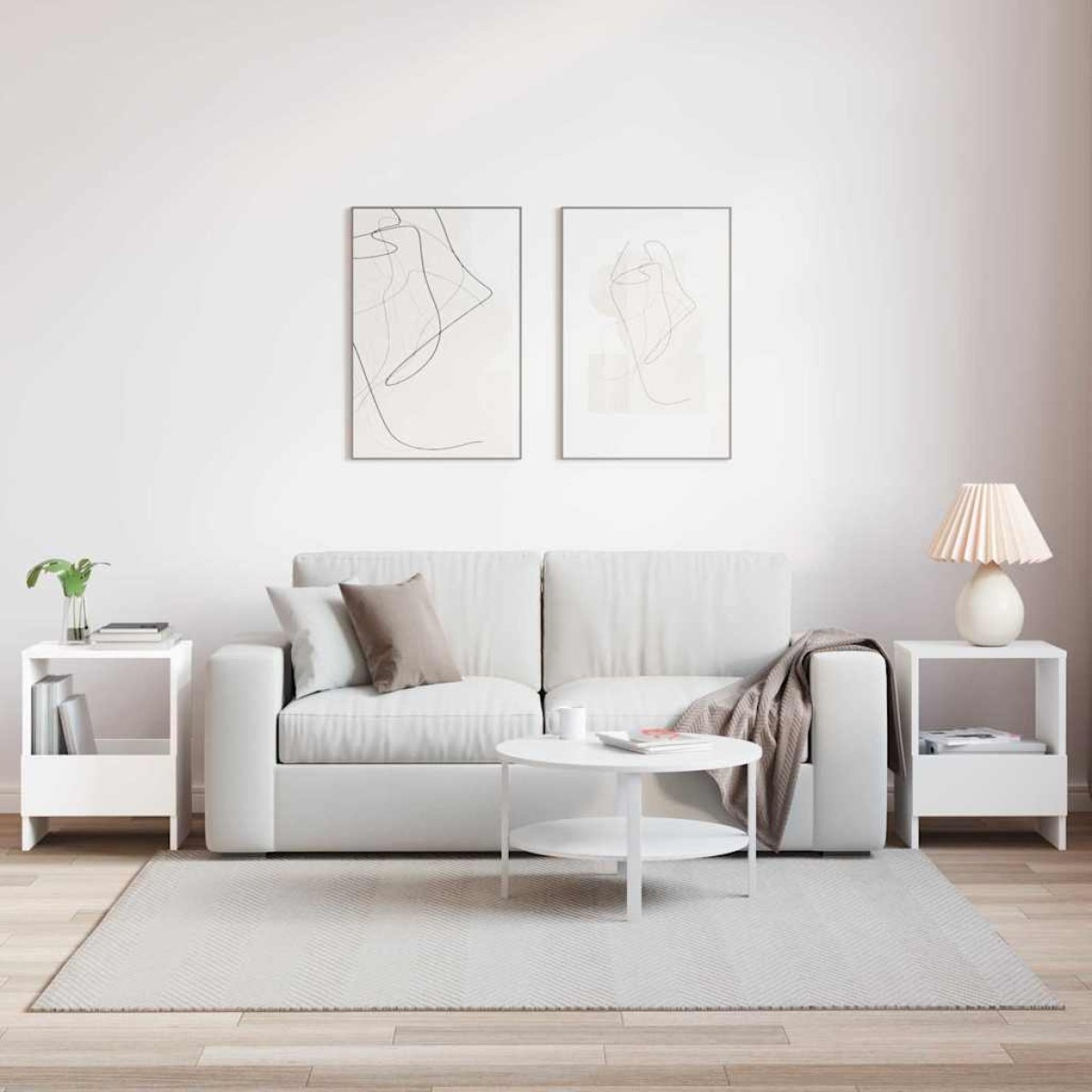 vidaXL Ράφι Περιοδικών 2 τεμ. Λευκό 35 x 30 x 45 εκ.