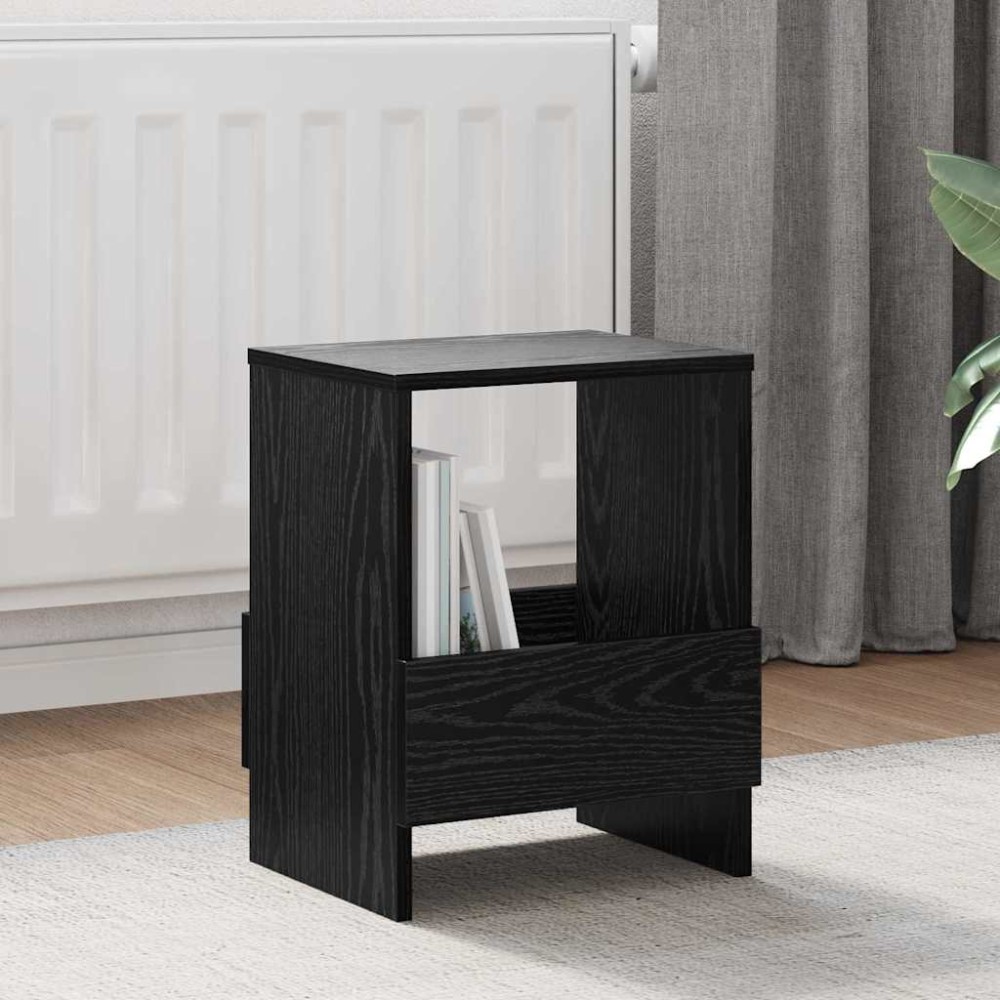 vidaXL Ράφι Περιοδικών Μαύρη Οξυά 35 x 30 x 45 εκ.