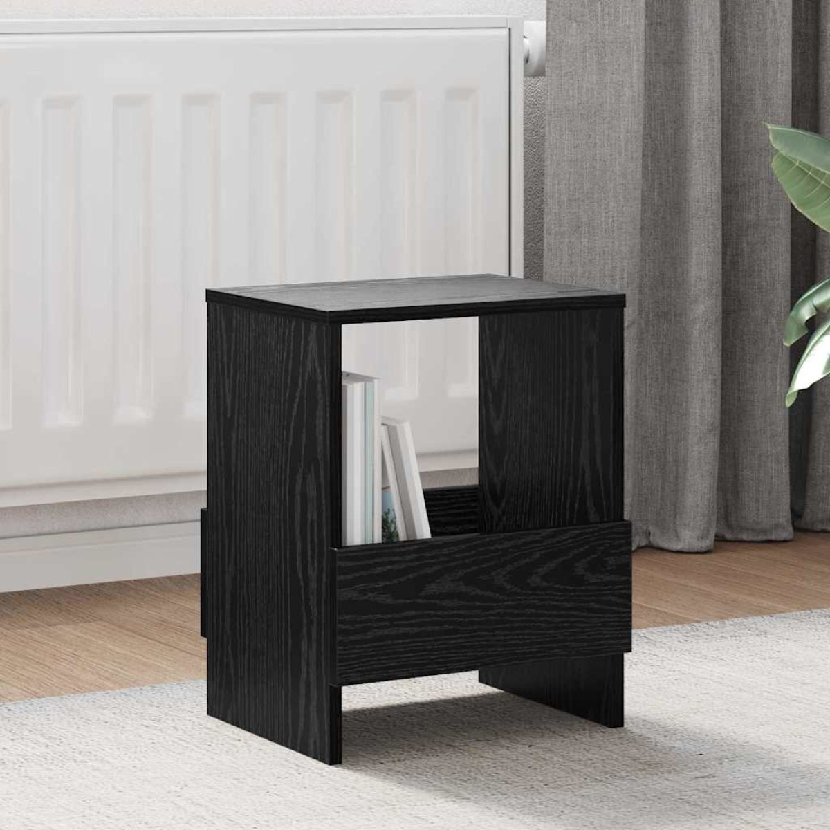 vidaXL Ράφι Περιοδικών 2 τεμ. Μαύρη Οξυά 35 x 30 x 45 εκ.