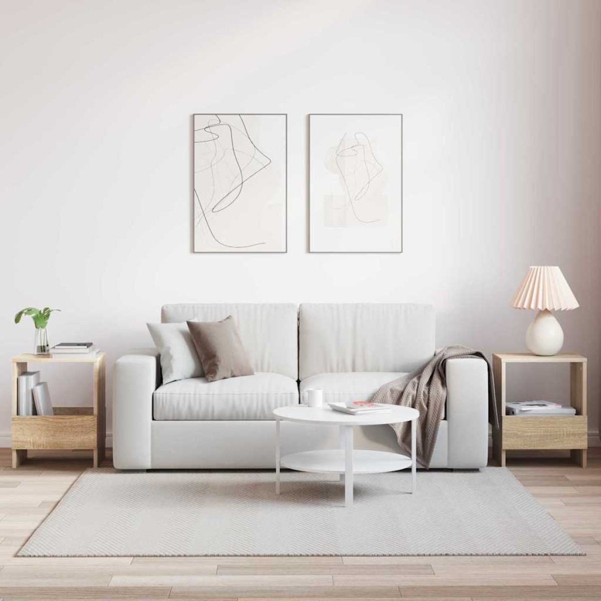vidaXL Ράφι Περιοδικών 2 τεμ. Δρύς Sonoma 35 x 30 x 45 εκ.
