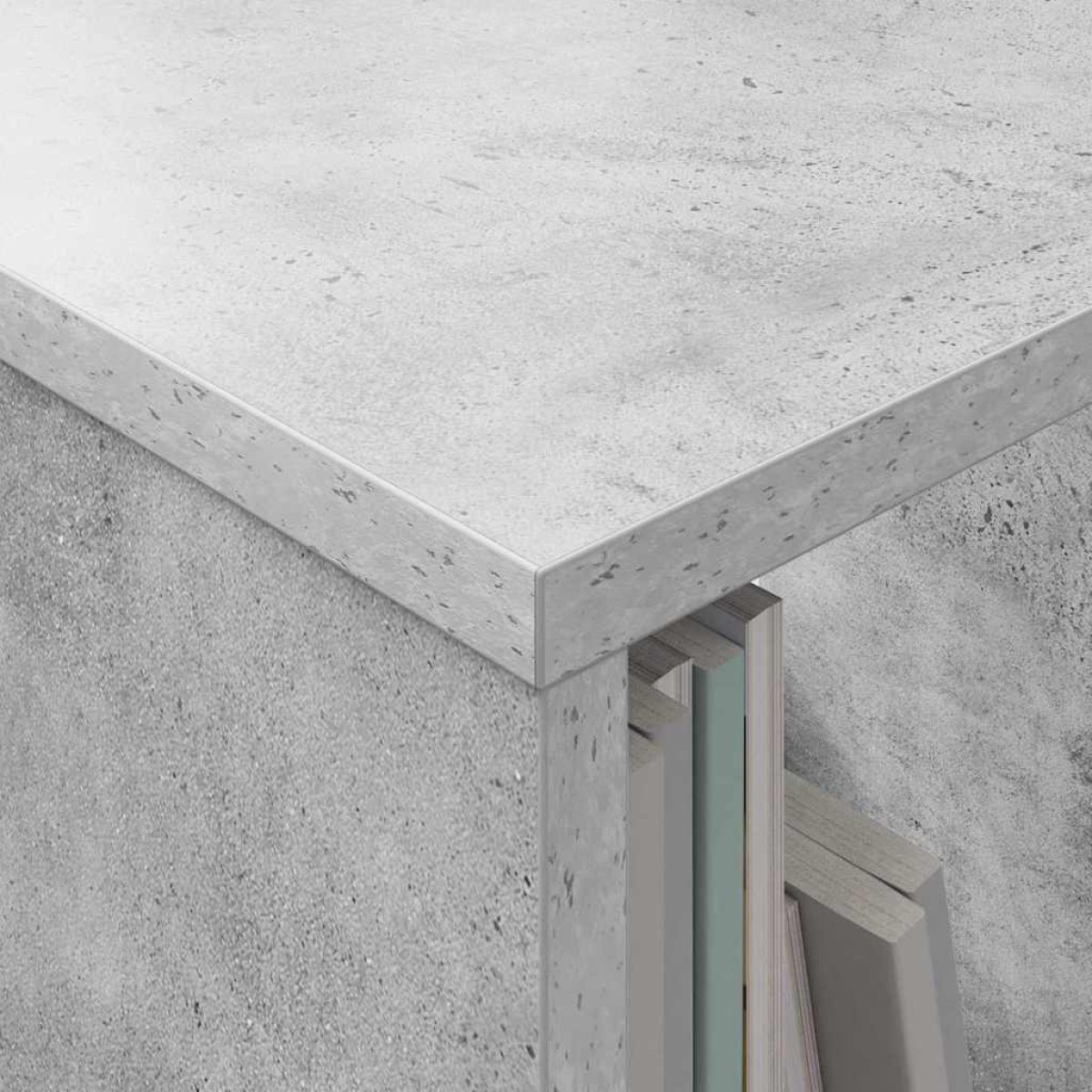 vidaXL Ράφι Περιοδικών 2 τεμ. Σκυρόδεμα Γκρι 35 x 30 x 45 εκ.