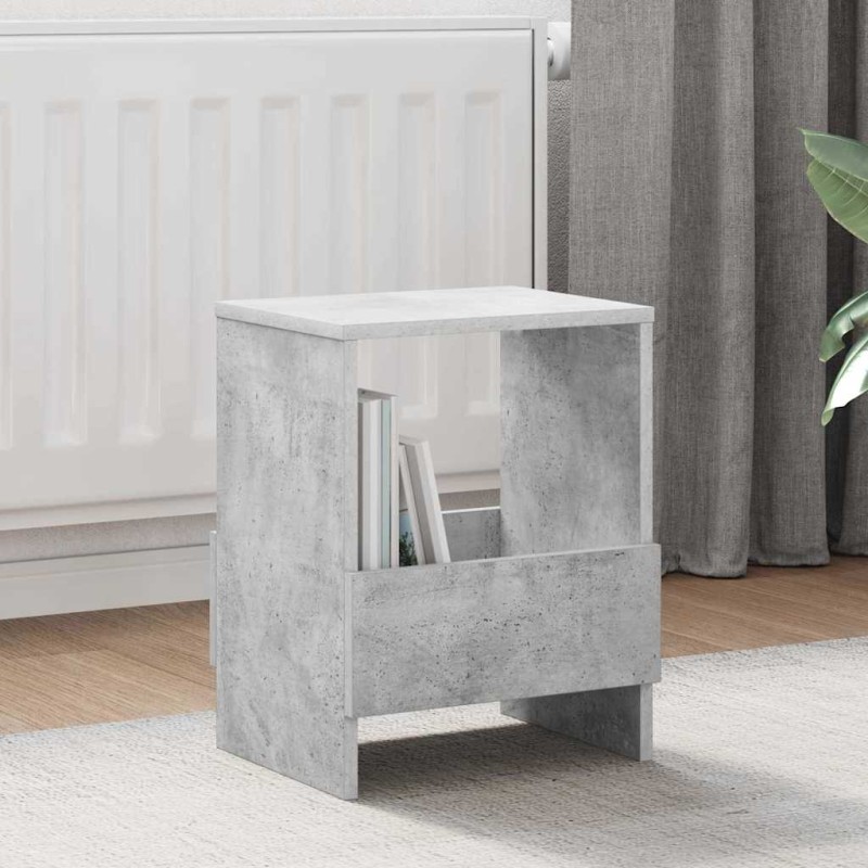 vidaXL Ράφι Περιοδικών 2 τεμ. Σκυρόδεμα Γκρι 35 x 30 x 45 εκ.