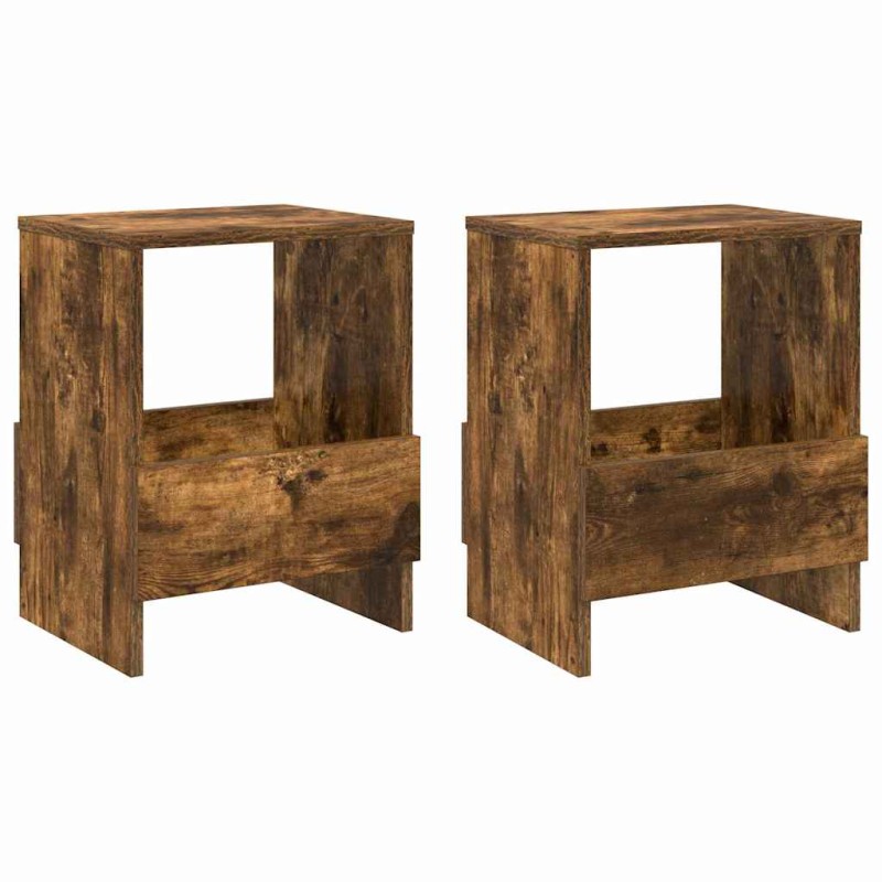 vidaXL Ράφι Περιοδικών 2 τεμ. Καπνιστό Δρύς 35 x 30 x 45 εκ.