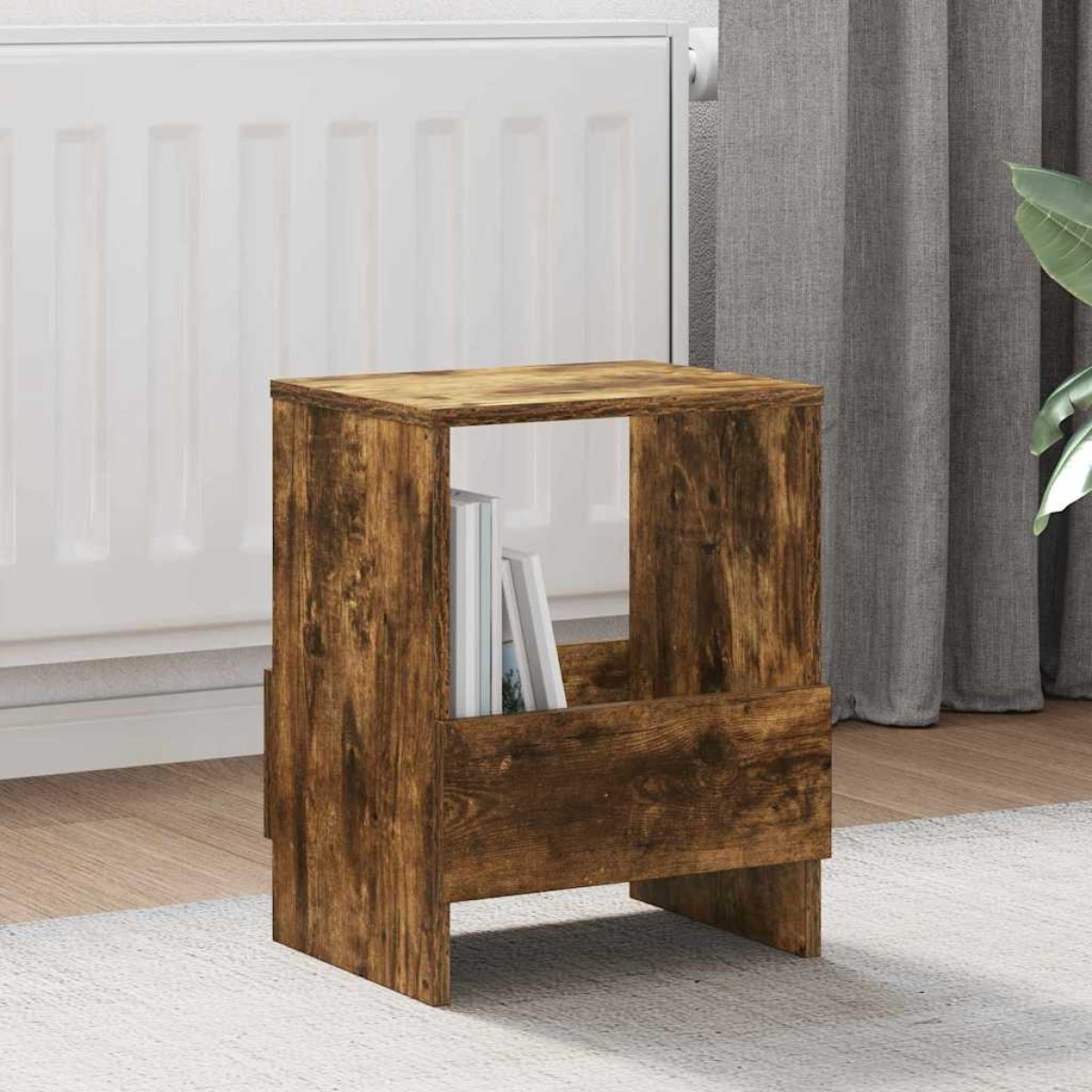 vidaXL Ράφι Περιοδικών 2 τεμ. Καπνιστό Δρύς 35 x 30 x 45 εκ.