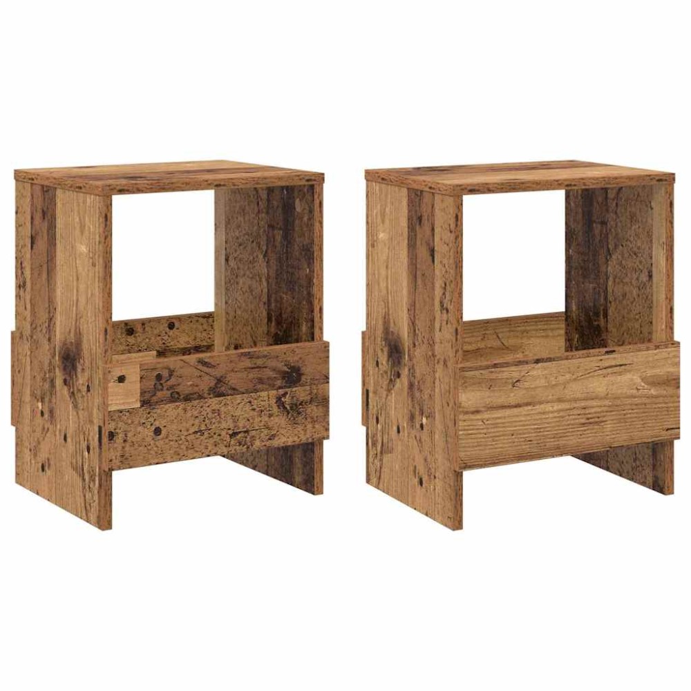 vidaXL Ράφι Περιοδικών 2 τεμ. Παλιό ξύλο 35 x 30 x 45 εκ.