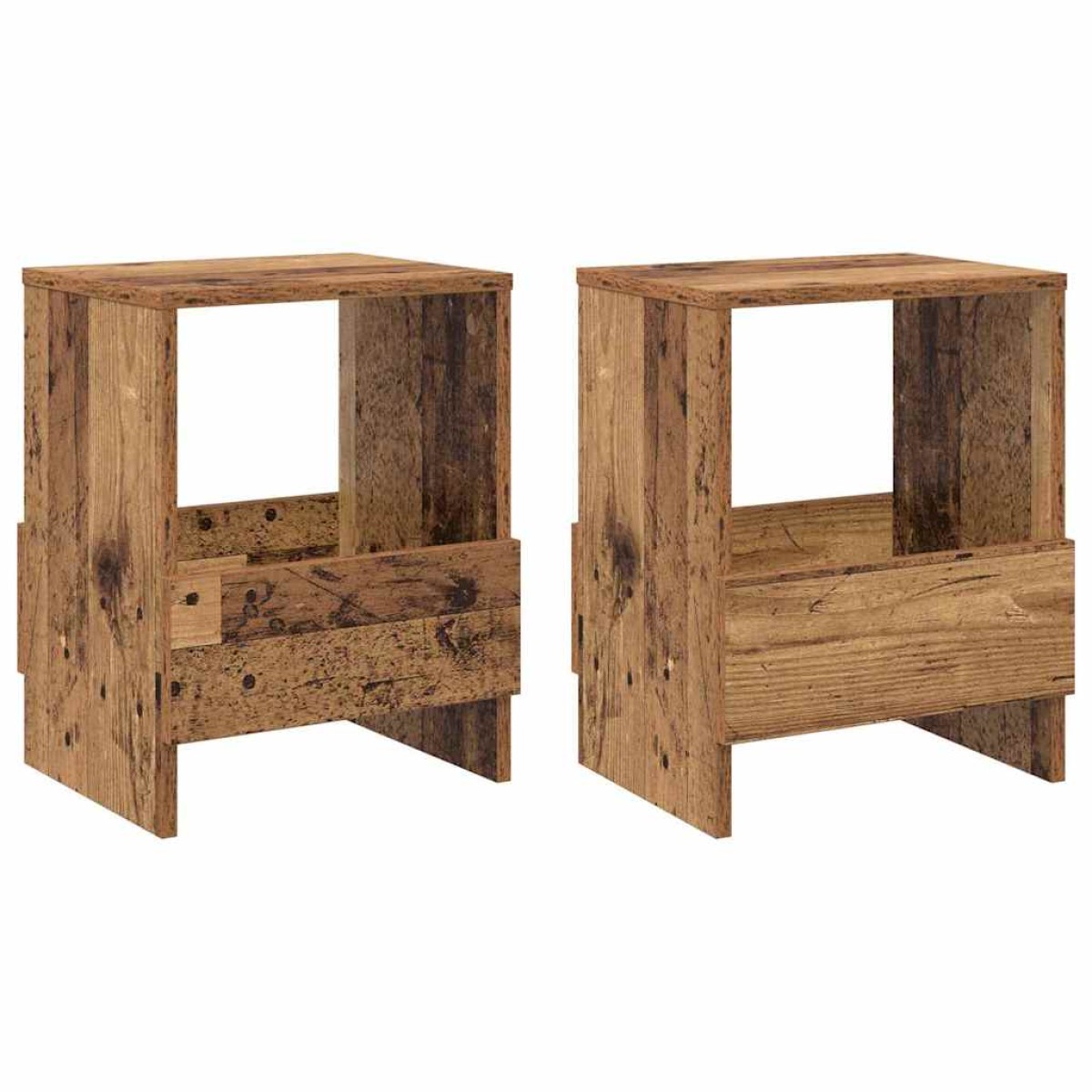 vidaXL Ράφι Περιοδικών 2 τεμ. Παλιό ξύλο 35 x 30 x 45 εκ.