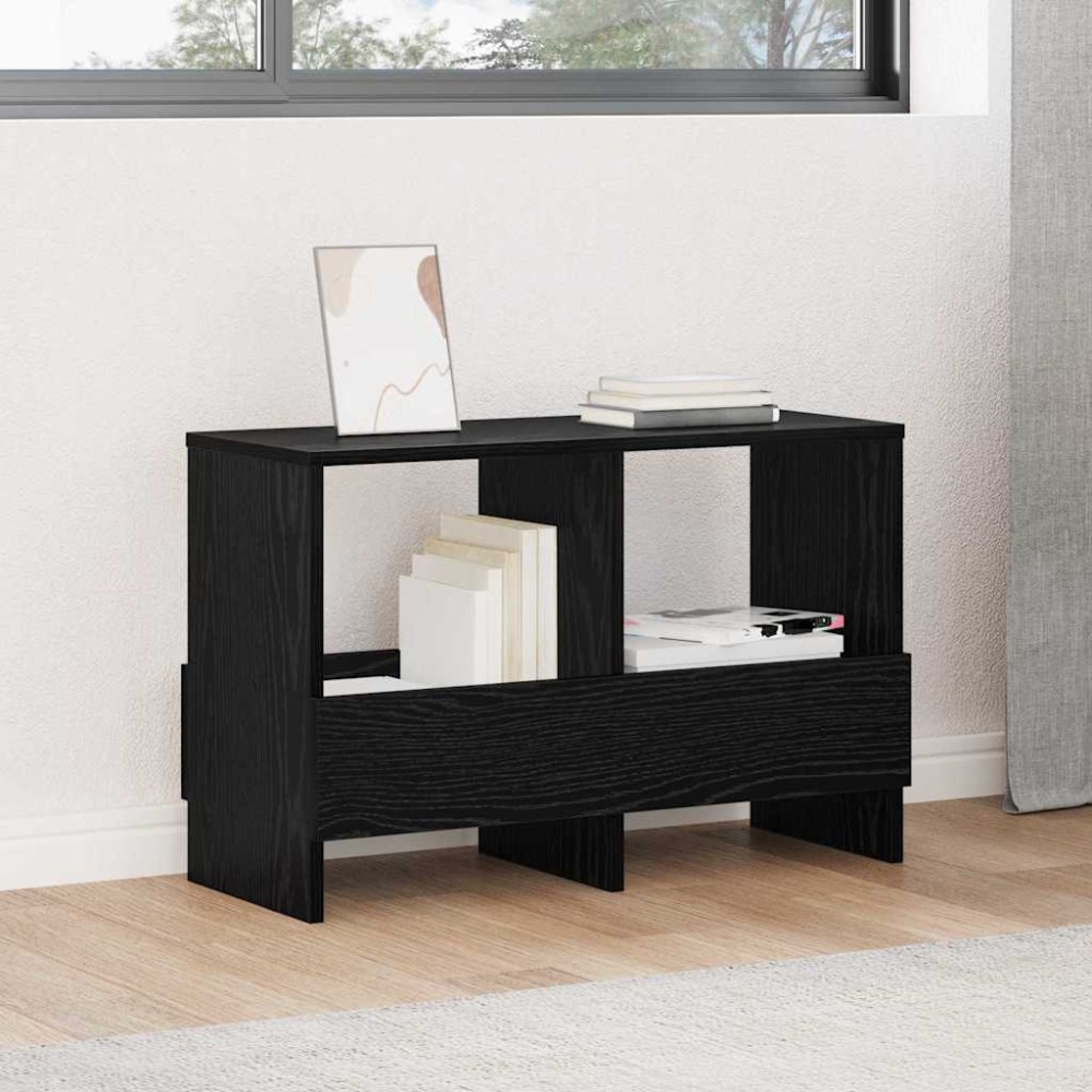 vidaXL Ράφι Περιοδικών Μαύρη Οξυά 68,5 x 30 x 45 εκ.