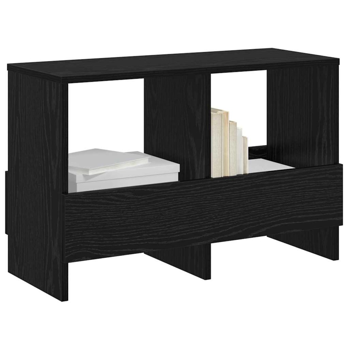 vidaXL Ράφι Περιοδικών Μαύρη Οξυά 68,5 x 30 x 45 εκ.