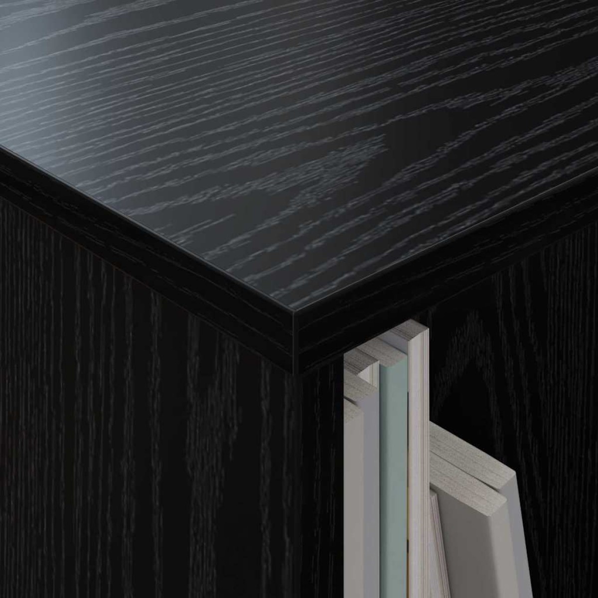 vidaXL Ράφι Περιοδικών Μαύρη Οξυά 68,5 x 30 x 45 εκ.