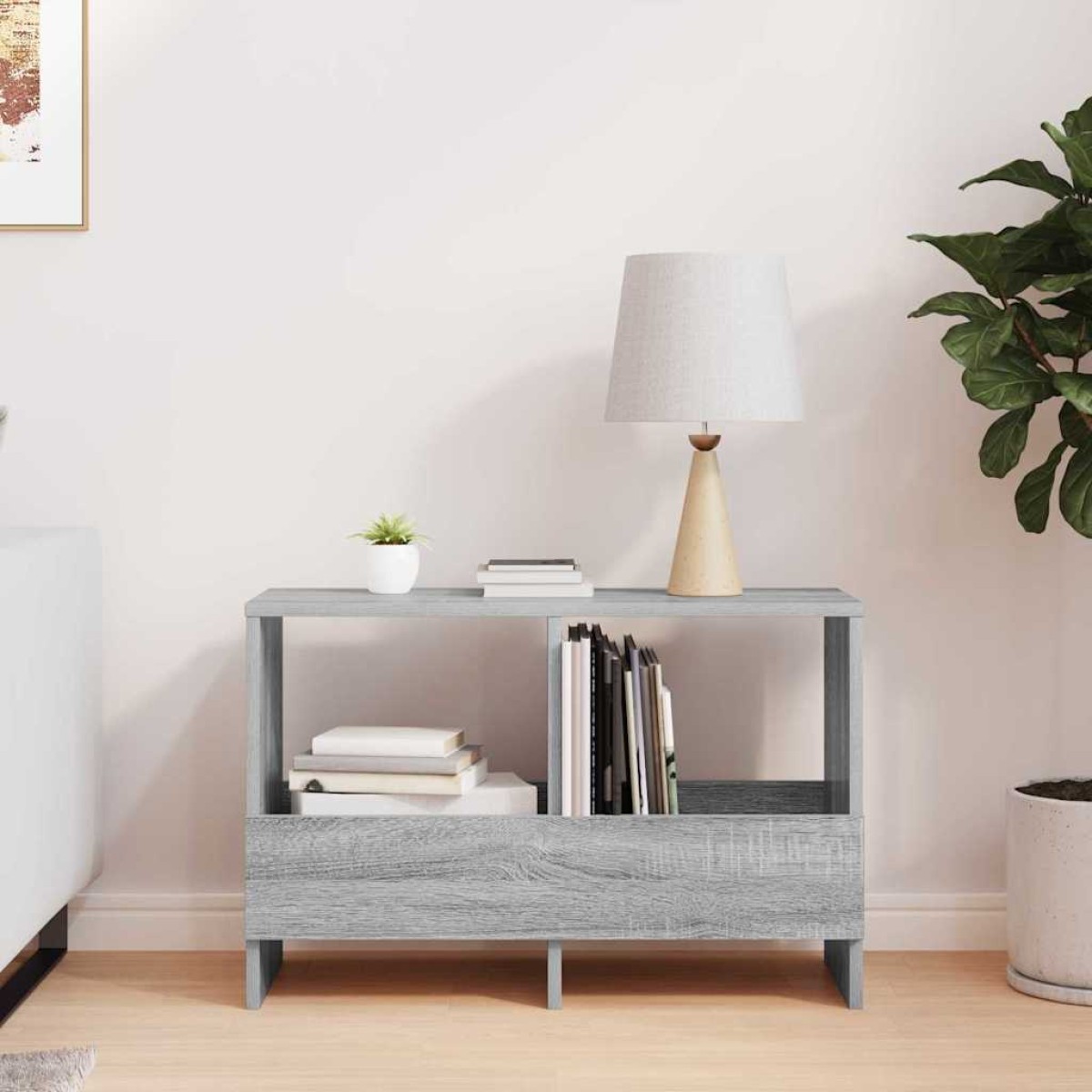 vidaXL Ράφι Περιοδικών Γκρίζο Σονομα 68,5 x 30 x 45 εκ.