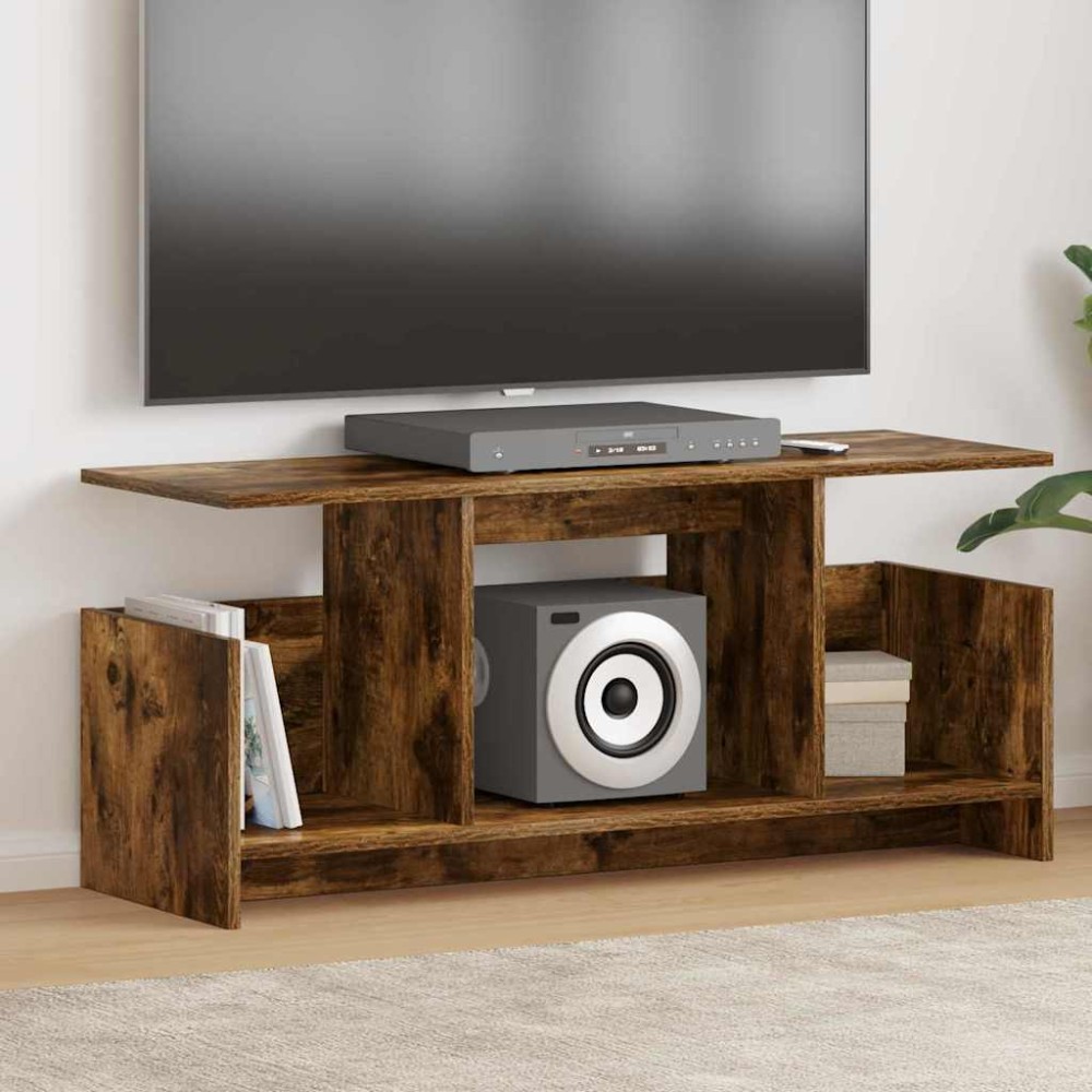 vidaXL Βάση TV 102 x 35 x 45 εκ. Καπνιστό Δρύς Επεξεργασμένο Ξύλο
