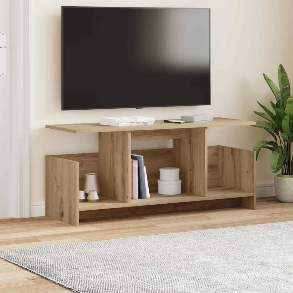 vidaXL Βάση TV 102 x 35 x 45 εκ. Artisan Oak Επεξεργασμένο Ξύλο