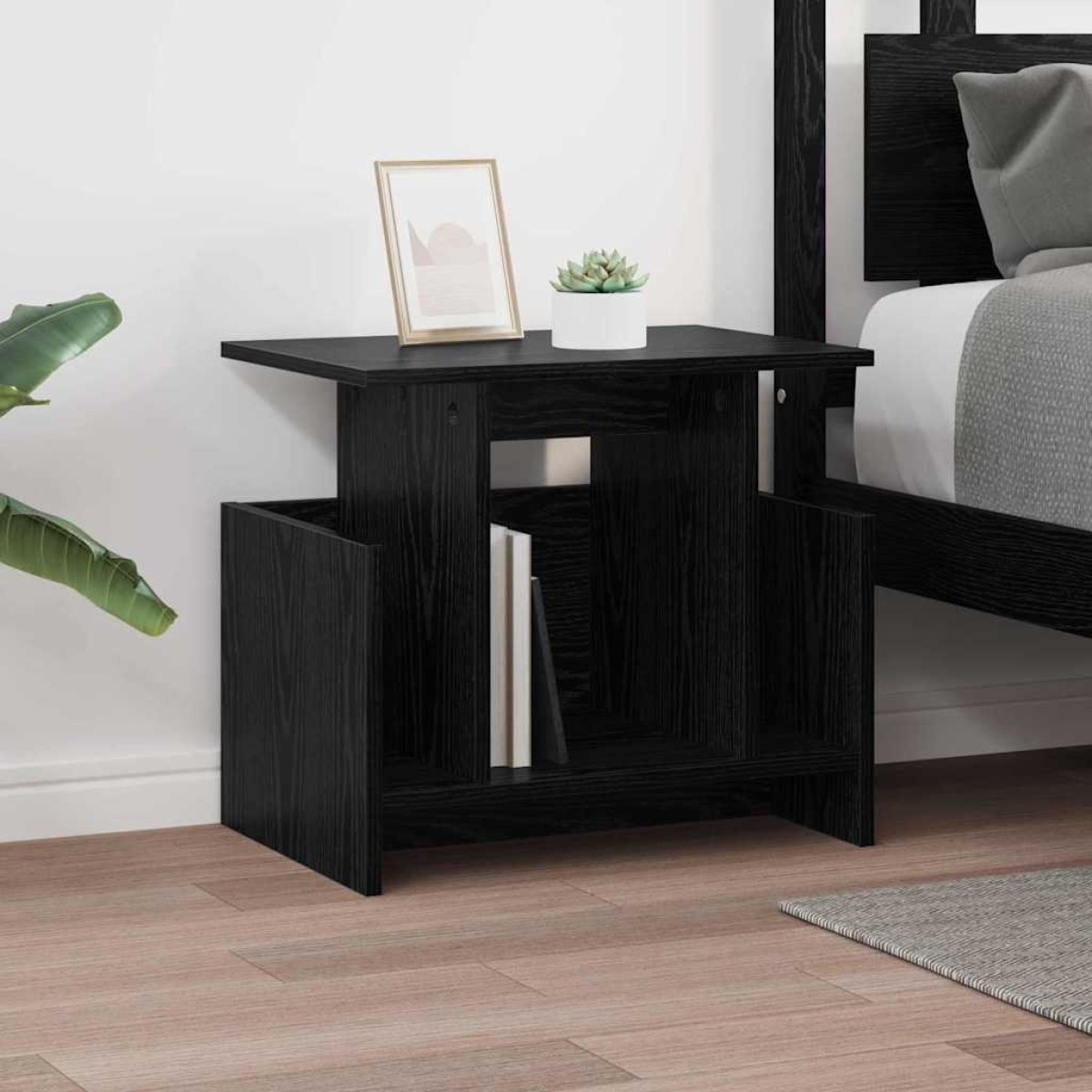 vidaXL Βάση TV 50 x 35 x 45 cm Μαύρη Οξυά Επεξεργασμένο Ξύλο