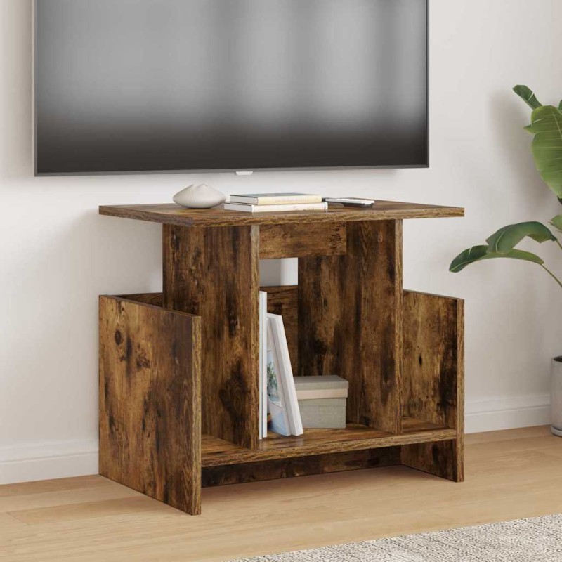 vidaXL Βάση TV 50 x 35 x 45 cm Καπνιστό Δρύς Επεξεργασμένο Ξύλο