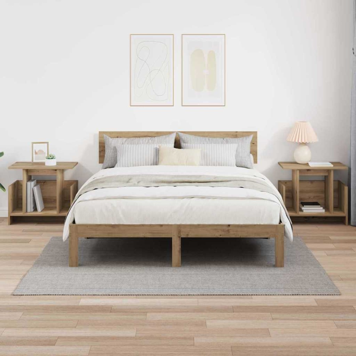 vidaXL Βάση TV 2 τμχ. Artisan Oak Επεξεργασμένο Ξύλο
