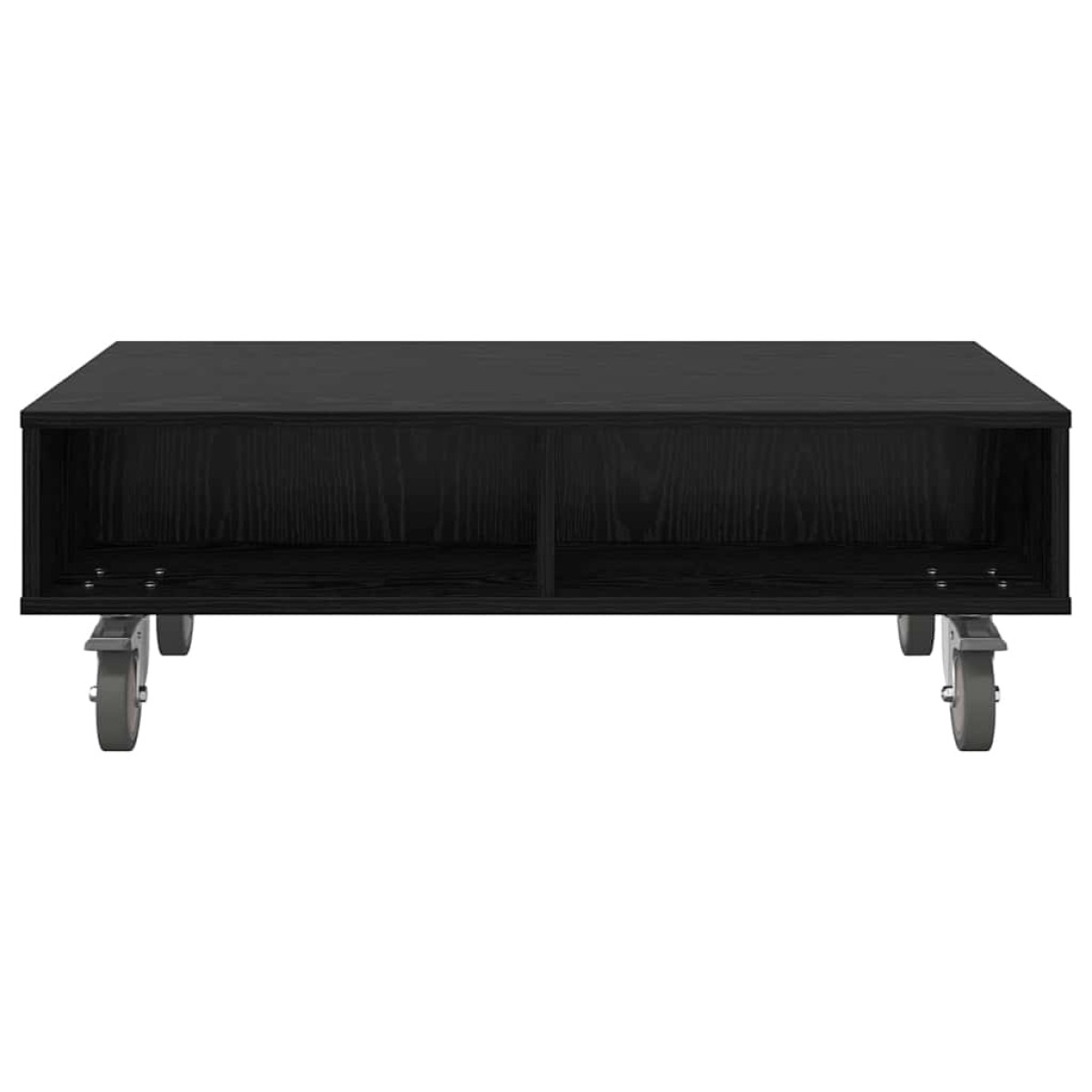 vidaXL Κομοδίνο με τροχούς Μαύρη Οξυά 90 x 50 x 30 cm