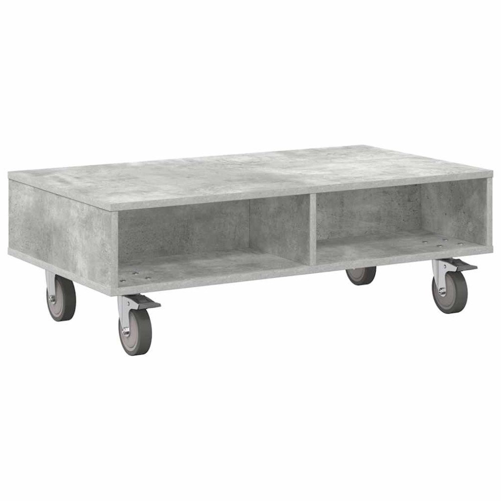 vidaXL Κομοδίνο με τροχούς Σκυρόδεμα Γκρι 90 x 50 x 30 cm