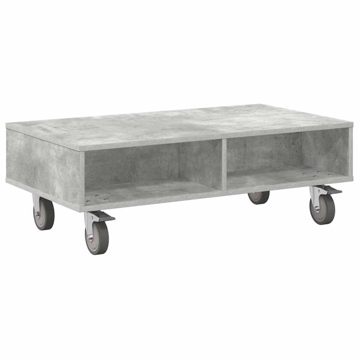 vidaXL Κομοδίνο με τροχούς Σκυρόδεμα Γκρι 90 x 50 x 30 cm