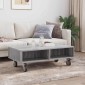 vidaXL Κομοδίνο με τροχούς Γκρίζο Σονομα 90 x 50 x 30 cm