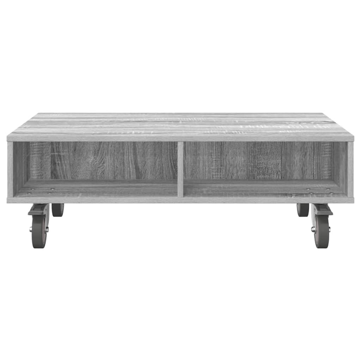 vidaXL Κομοδίνο με τροχούς Γκρίζο Σονομα 90 x 50 x 30 cm