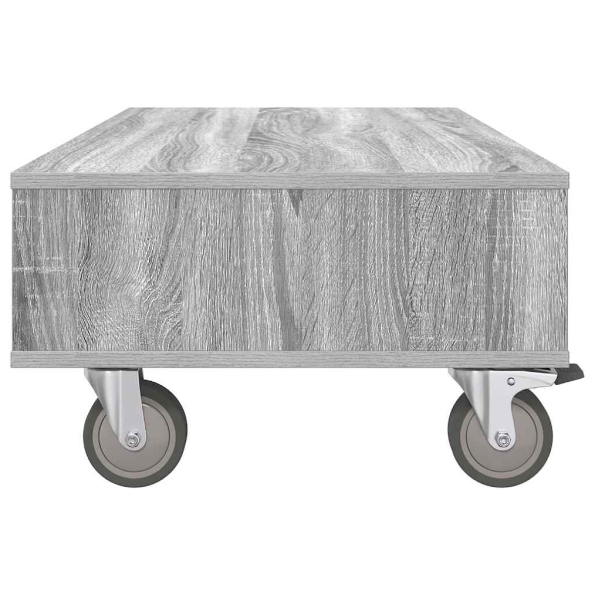 vidaXL Κομοδίνο με τροχούς Γκρίζο Σονομα 90 x 50 x 30 cm