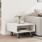 vidaXL Κομοδίνο με τροχούς Λευκό 50,5 x 50 x 30 εκ Επεξεργασμένο Ξύλο