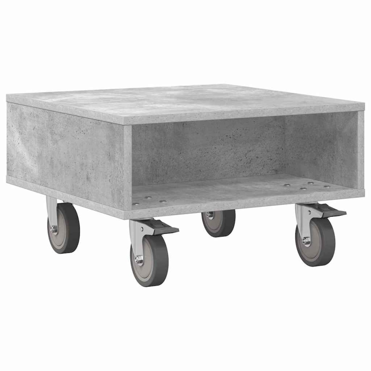 vidaXL Κομοδίνο με τροχούς Σκυρόδεμα Γκρι 50,5 x 50 x 30 εκ