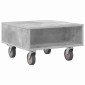 vidaXL Κομοδίνο με τροχούς Σκυρόδεμα Γκρι 50,5 x 50 x 30 εκ