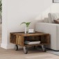 vidaXL Κομοδίνο με τροχούς Παλιό ξύλο 50,5 x 50 x 30 εκ