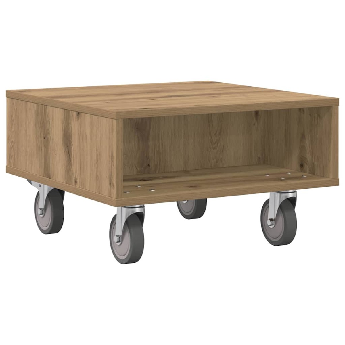 vidaXL Κομοδίνο με τροχούς Artisan Oak 50,5 x 50 x 30 εκ