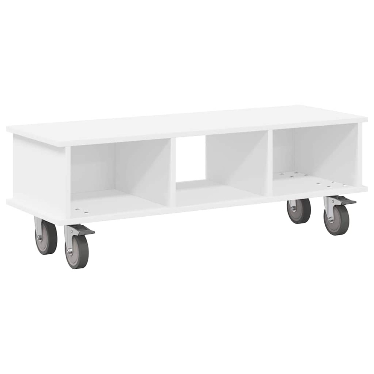 vidaXL Βάση TV 100 x 35 x 35 εκ Λευκό Επεξεργασμένο Ξύλο