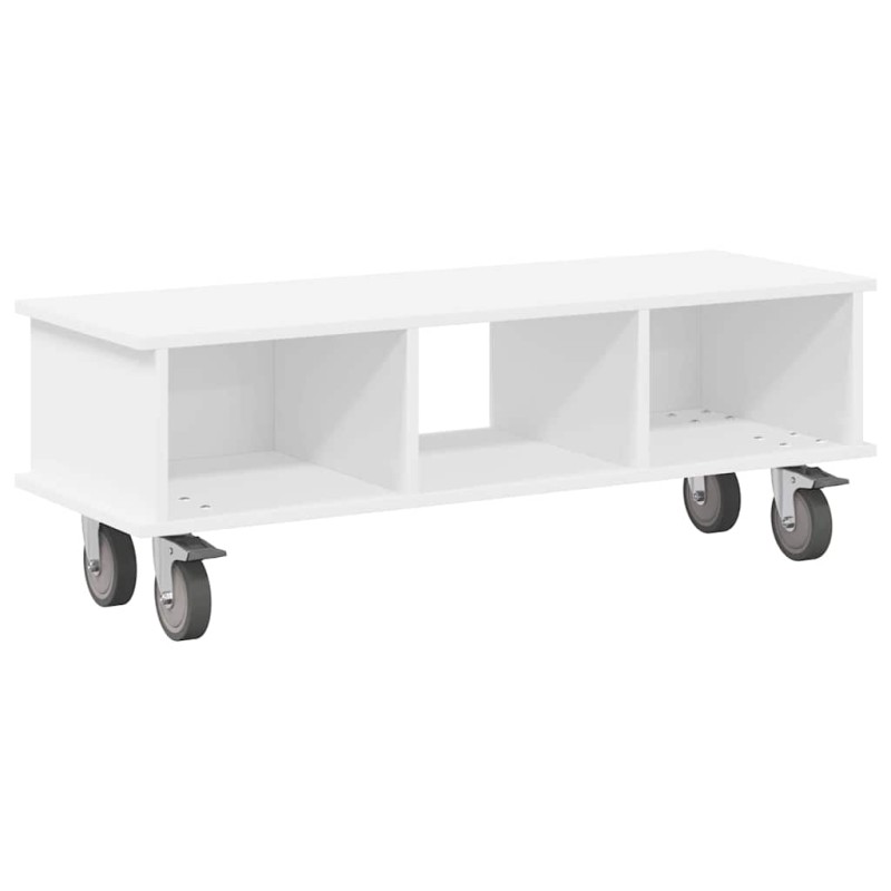 vidaXL Βάση TV 100 x 35 x 35 εκ Λευκό Επεξεργασμένο Ξύλο