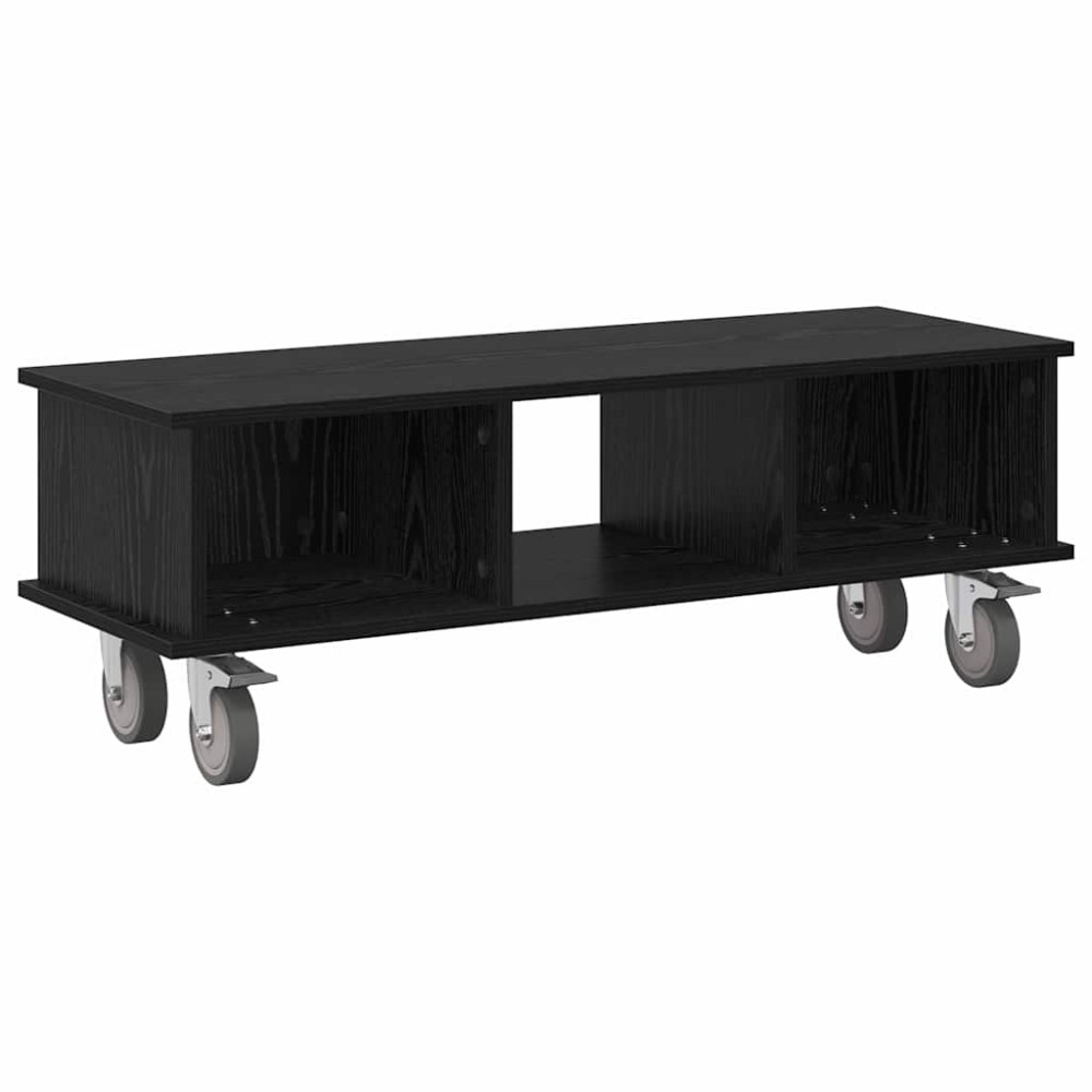 vidaXL Βάση TV 100 x 35 x 35 εκ Μαύρη Οξυά Επεξεργασμένο Ξύλο