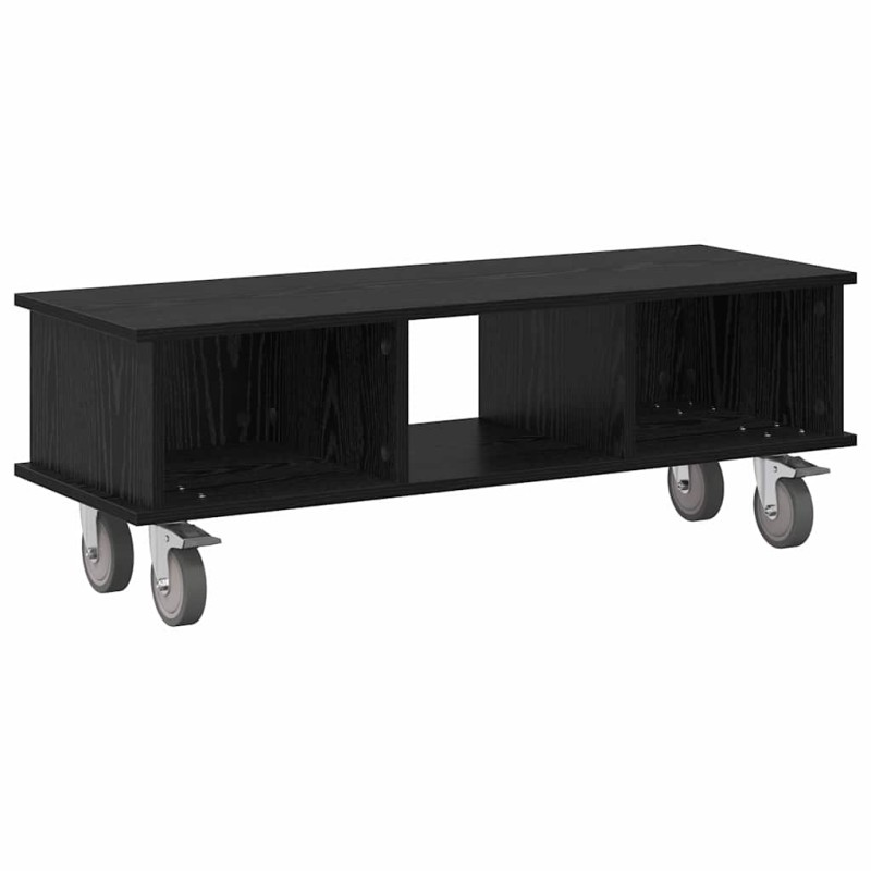 vidaXL Βάση TV 100 x 35 x 35 εκ Μαύρη Οξυά Επεξεργασμένο Ξύλο