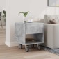 vidaXL Κομοδίνο Σκυρόδεμα Γκρι 40,5 x 40 x 48 εκ. Επεξεργασμένο Ξύλο